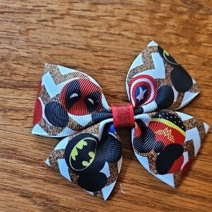 Superhero Mouse Themed Hair Bow
